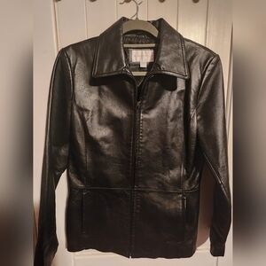 Worthington Black Leather Jacket size S
